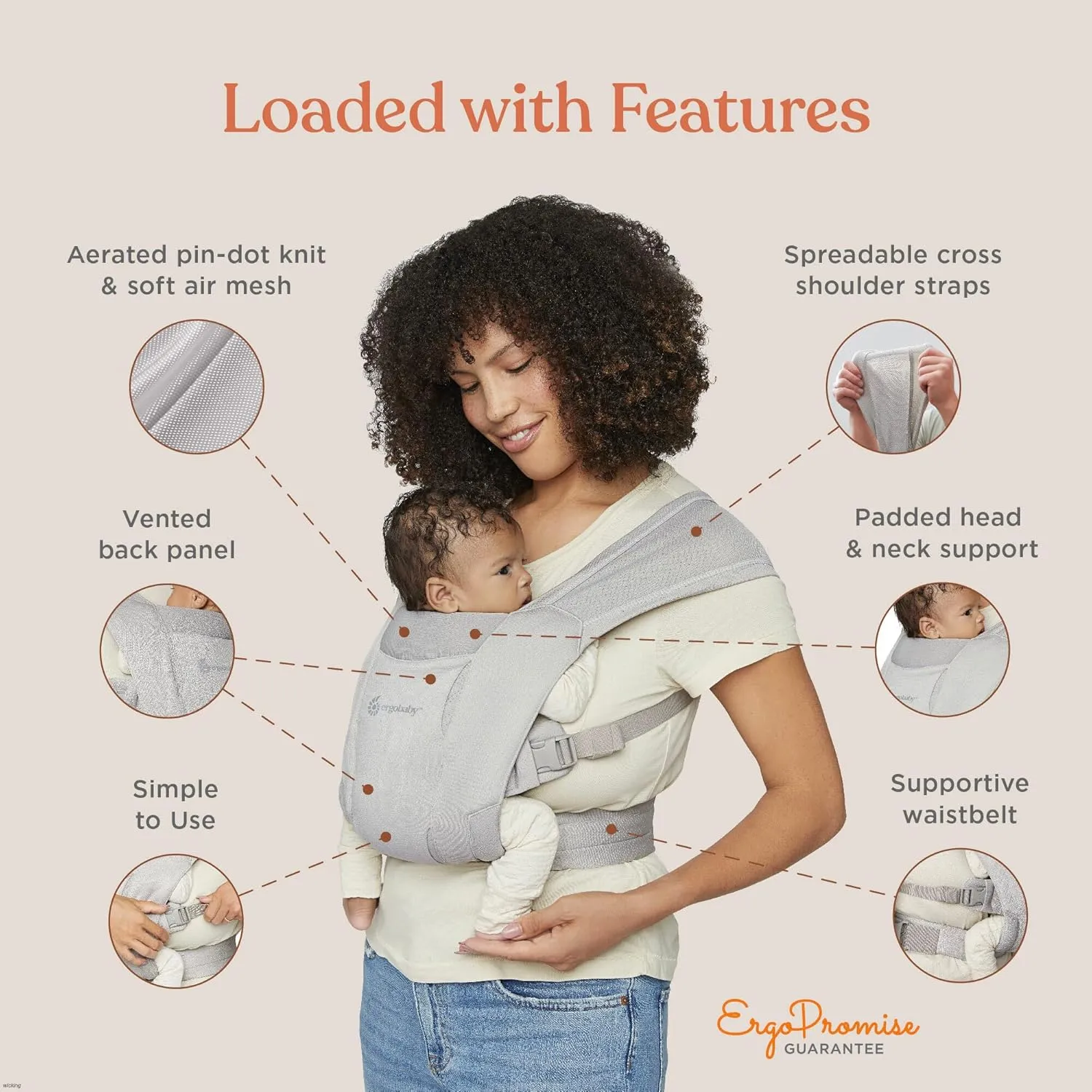 Ergobaby Embrace Cozy Newborn Essentials Baby Carrier Wrap