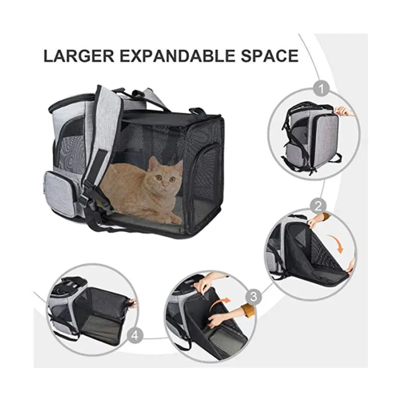 Expandable Large Capacity Pet Backpack for Dogs and Cats