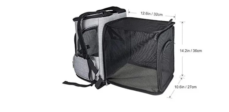 Expandable Large Capacity Pet Backpack for Dogs and Cats