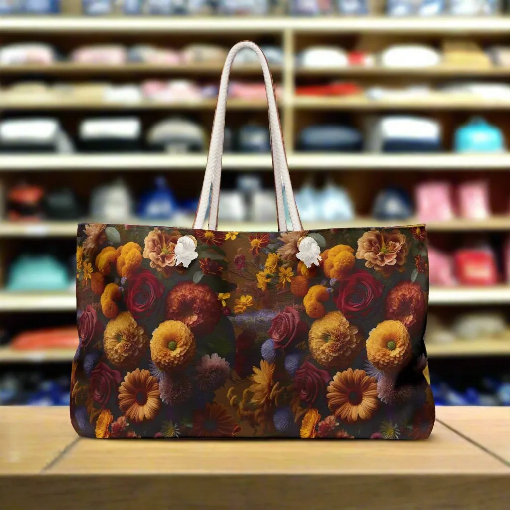 Fall Flowers Weekender Bag