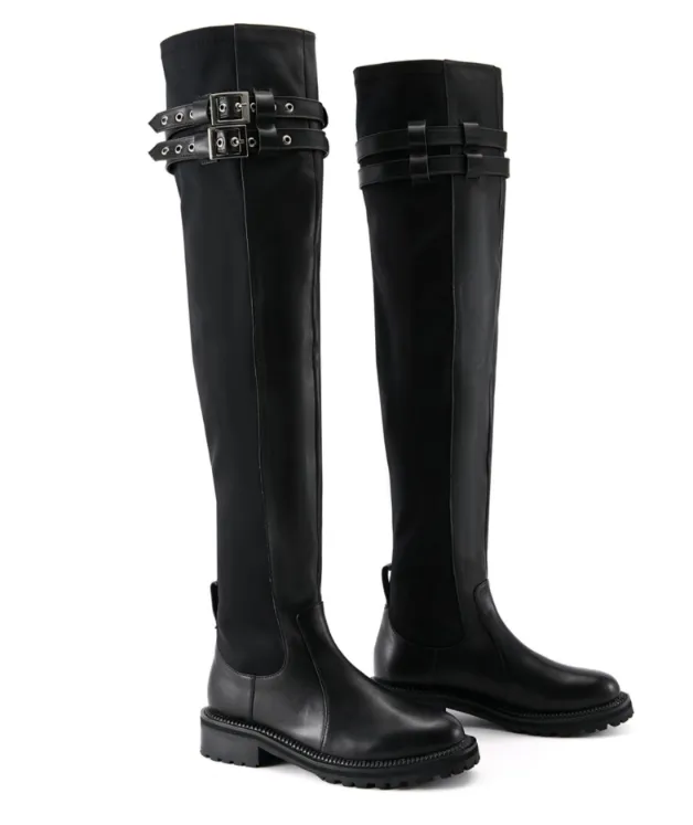 FEIFEI original design over-the-knee motorcycle boots - Mili