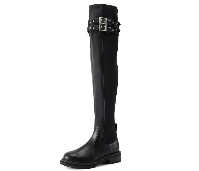 FEIFEI original design over-the-knee motorcycle boots - Mili