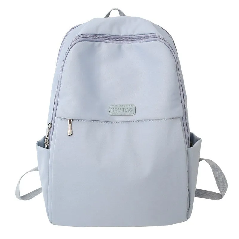 Female Pack Nylon Women Laptop Backpack Fashion Bagpack Shoulder Back Bag Preppy Style Solid Color Backpacks for Girls Bookbag