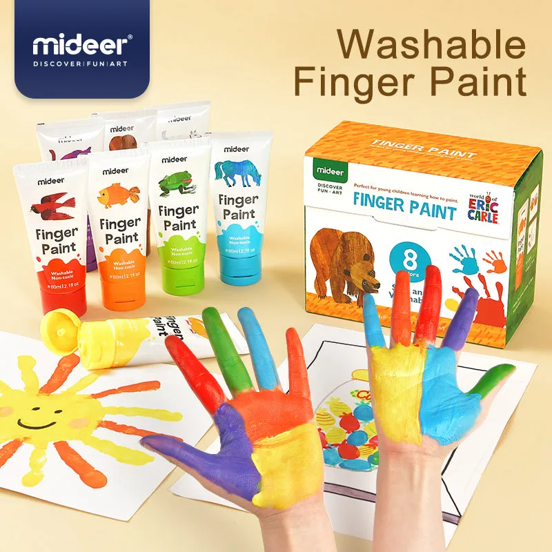 Finger Paint Tube Set: 8 Colours