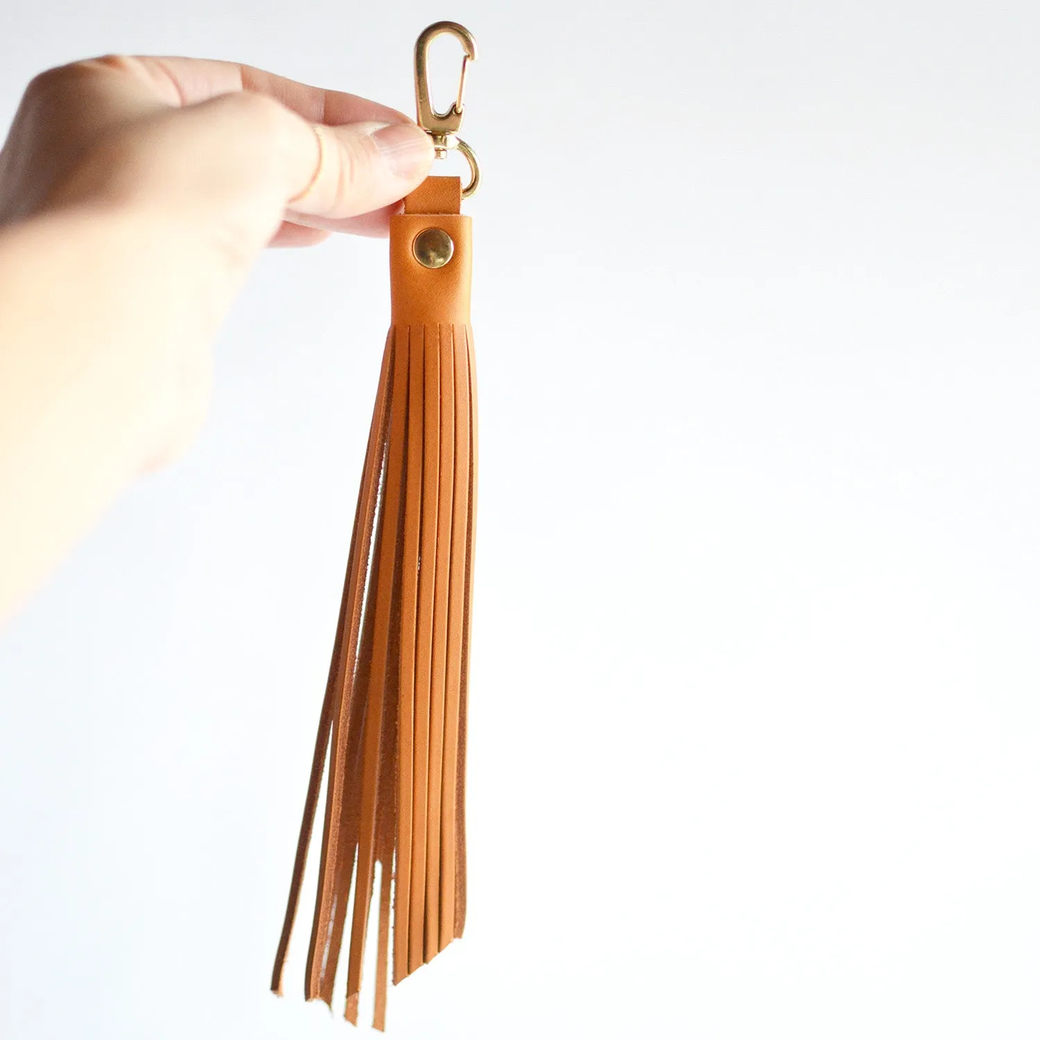 Fringe Leather Key Clip / Tassel Keychain