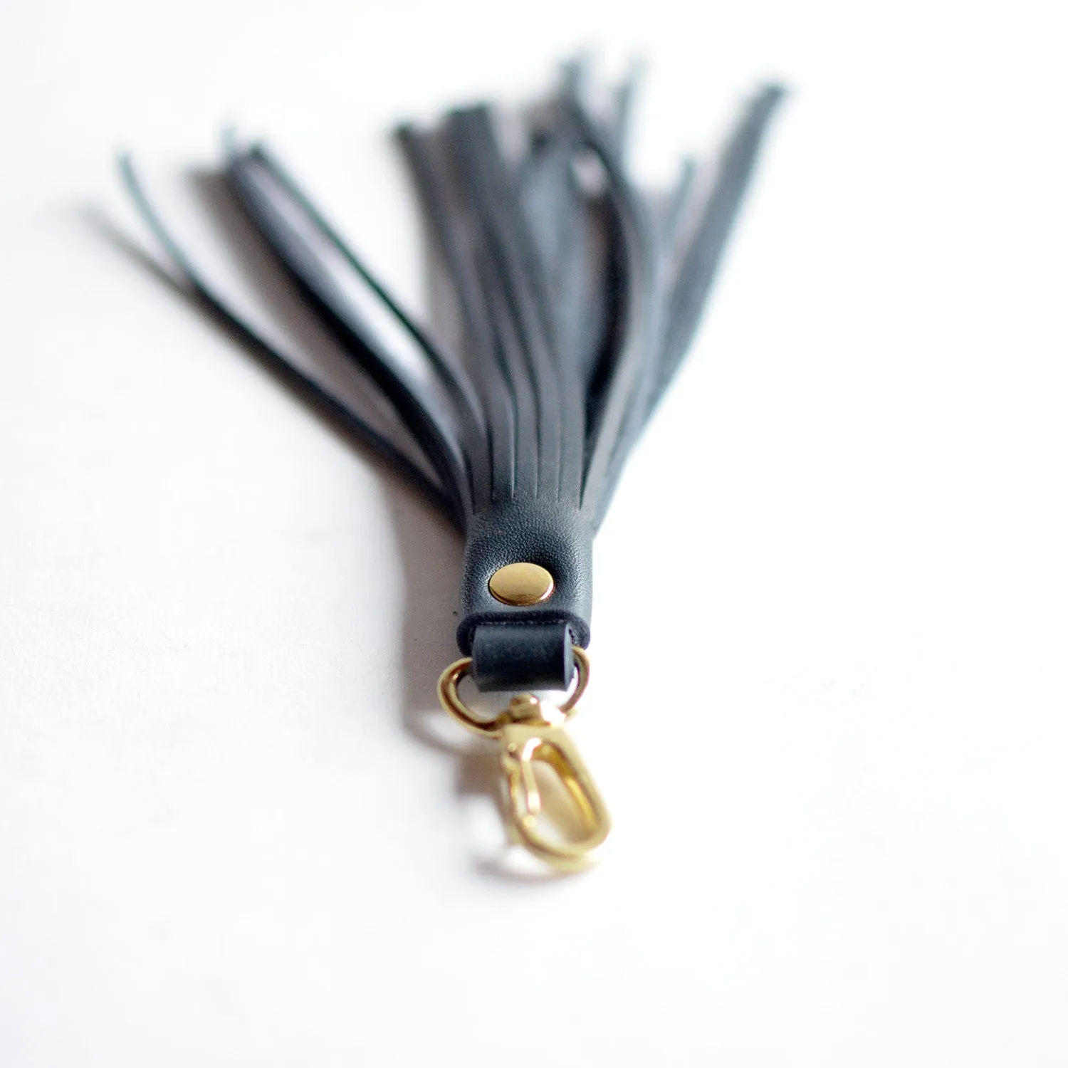 Fringe Leather Key Clip / Tassel Keychain