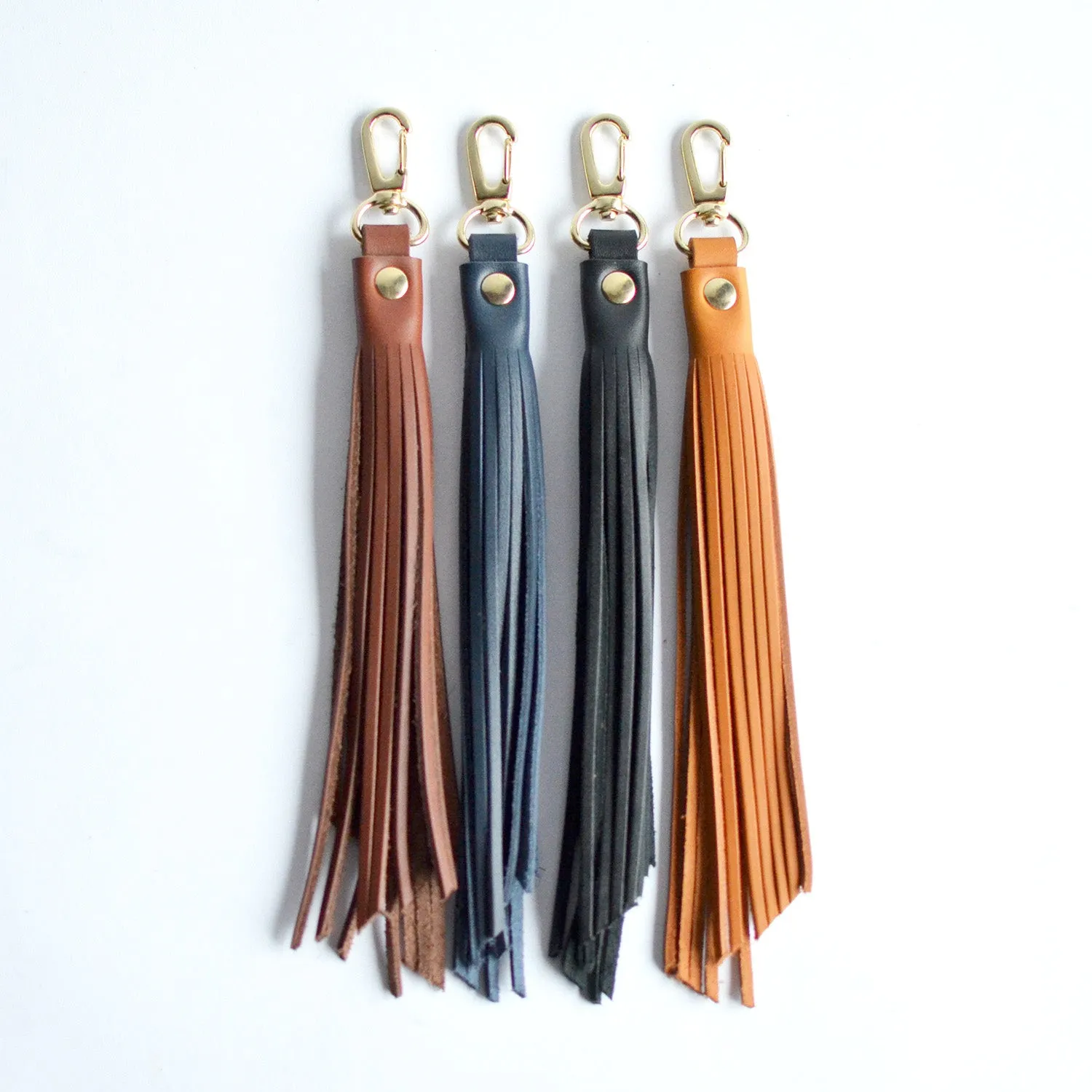 Fringe Leather Key Clip / Tassel Keychain