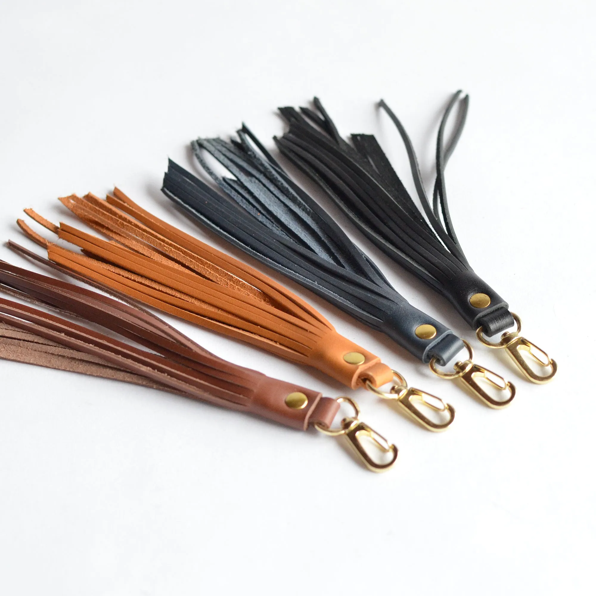 Fringe Leather Key Clip / Tassel Keychain