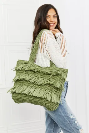 Fringe Straw Tote Bag