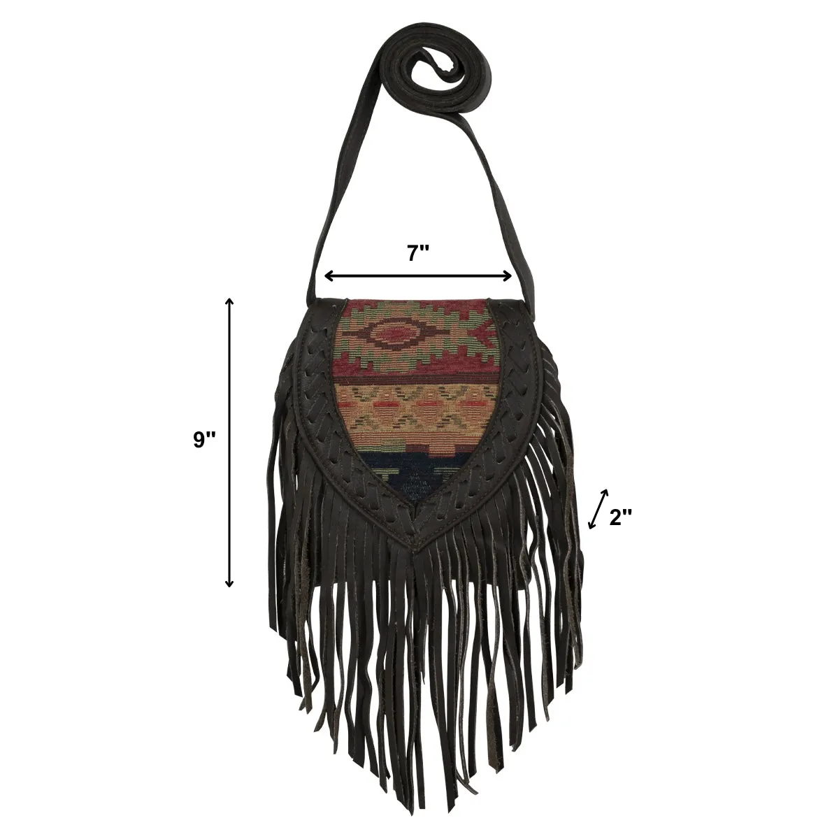 Fringed Cowgirl Flap Bag Crossbody