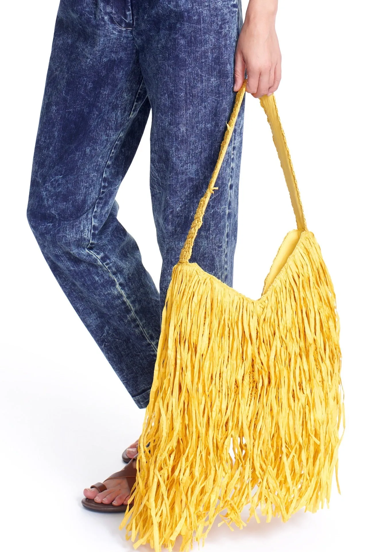 FRINGED CROCHET  BAG