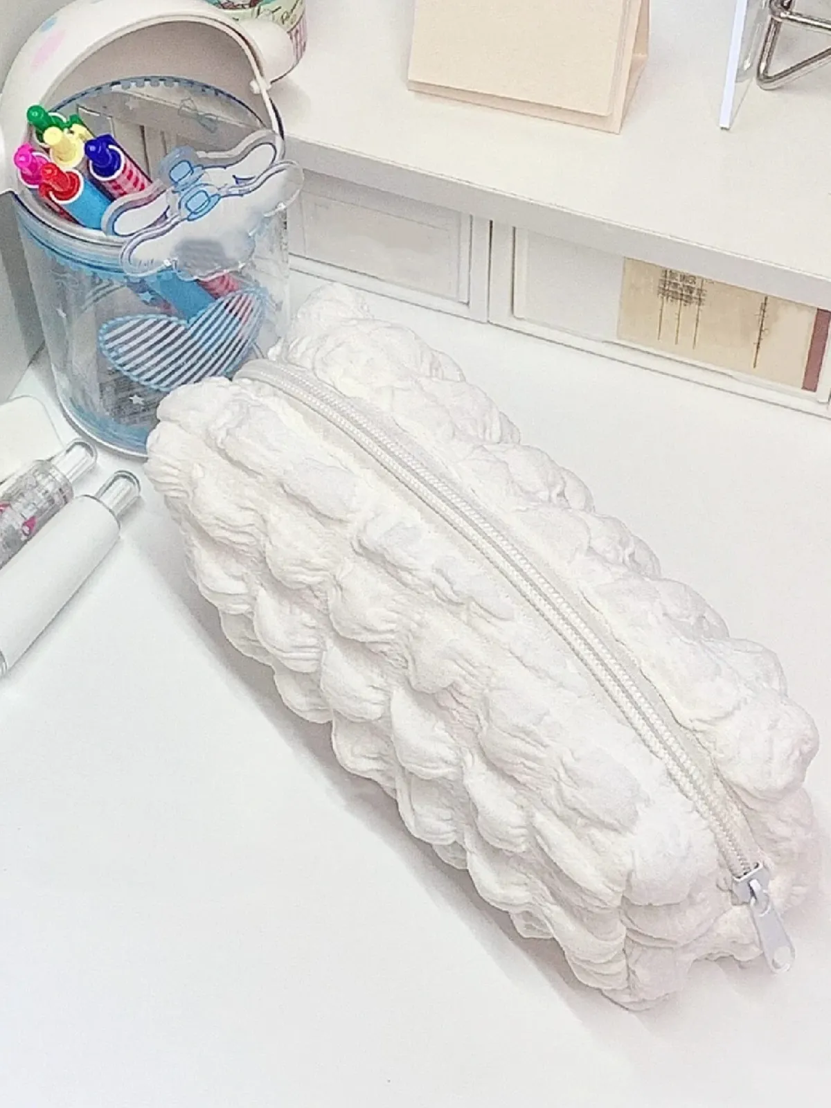 Girls Cloud Bubble Pen Bag - Soft and Stylish Pencil Case