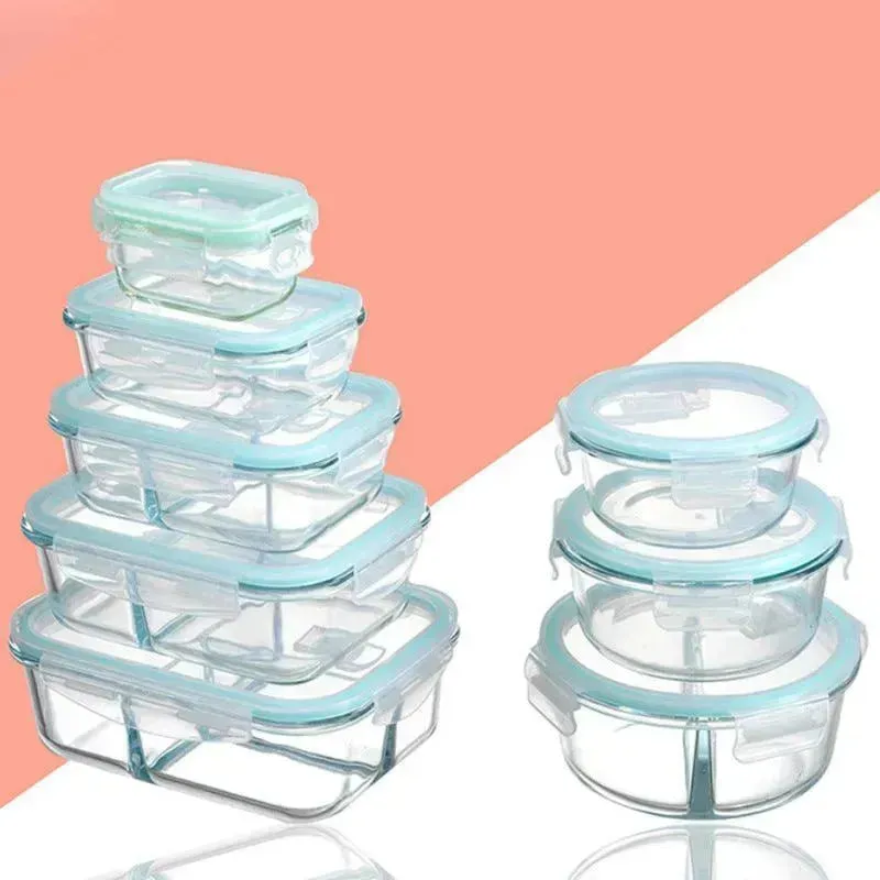 Glass Lunch Box Microwave Lunch Box Separation Type