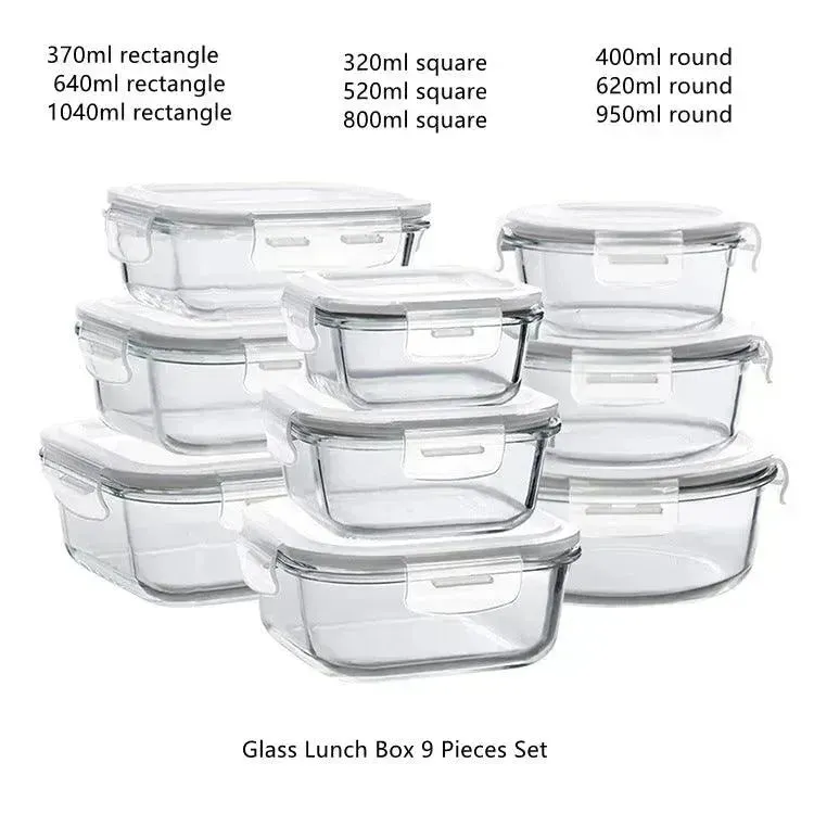 Glass Lunch Box Microwave Lunch Box Separation Type