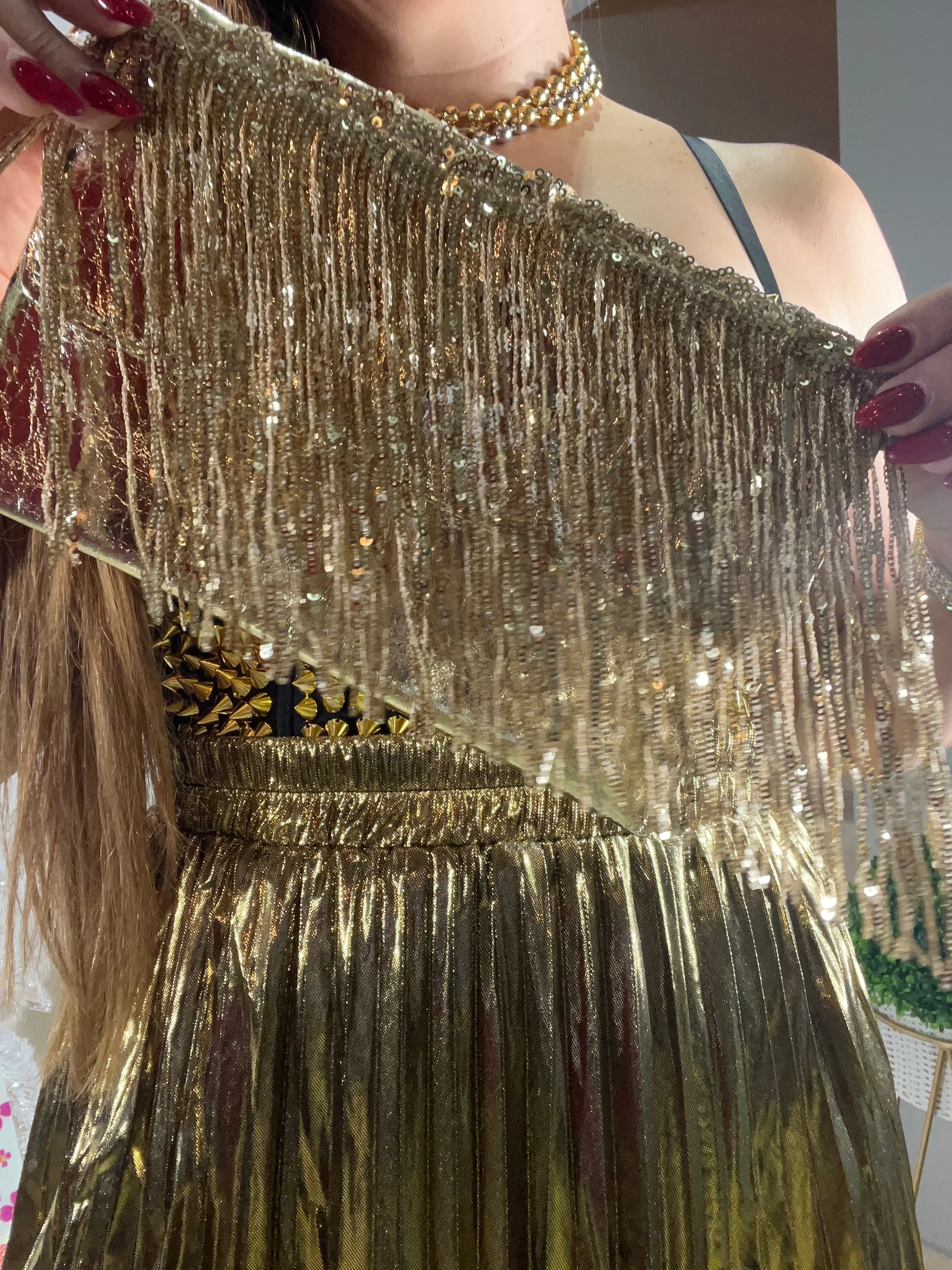 Gold Fringe Purse