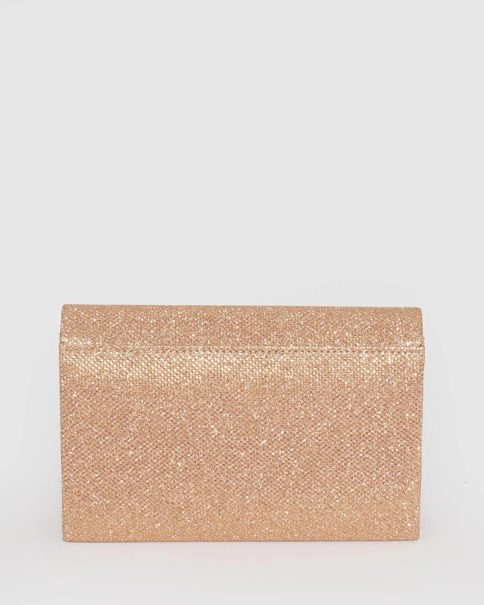 Gold Penny Flap Clutch Bag