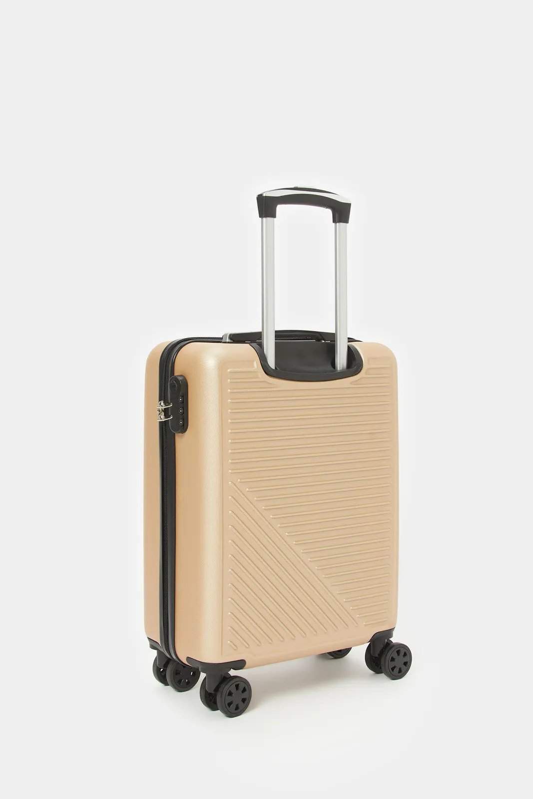 Gold Textured Trolley Luggage (20 Inch)