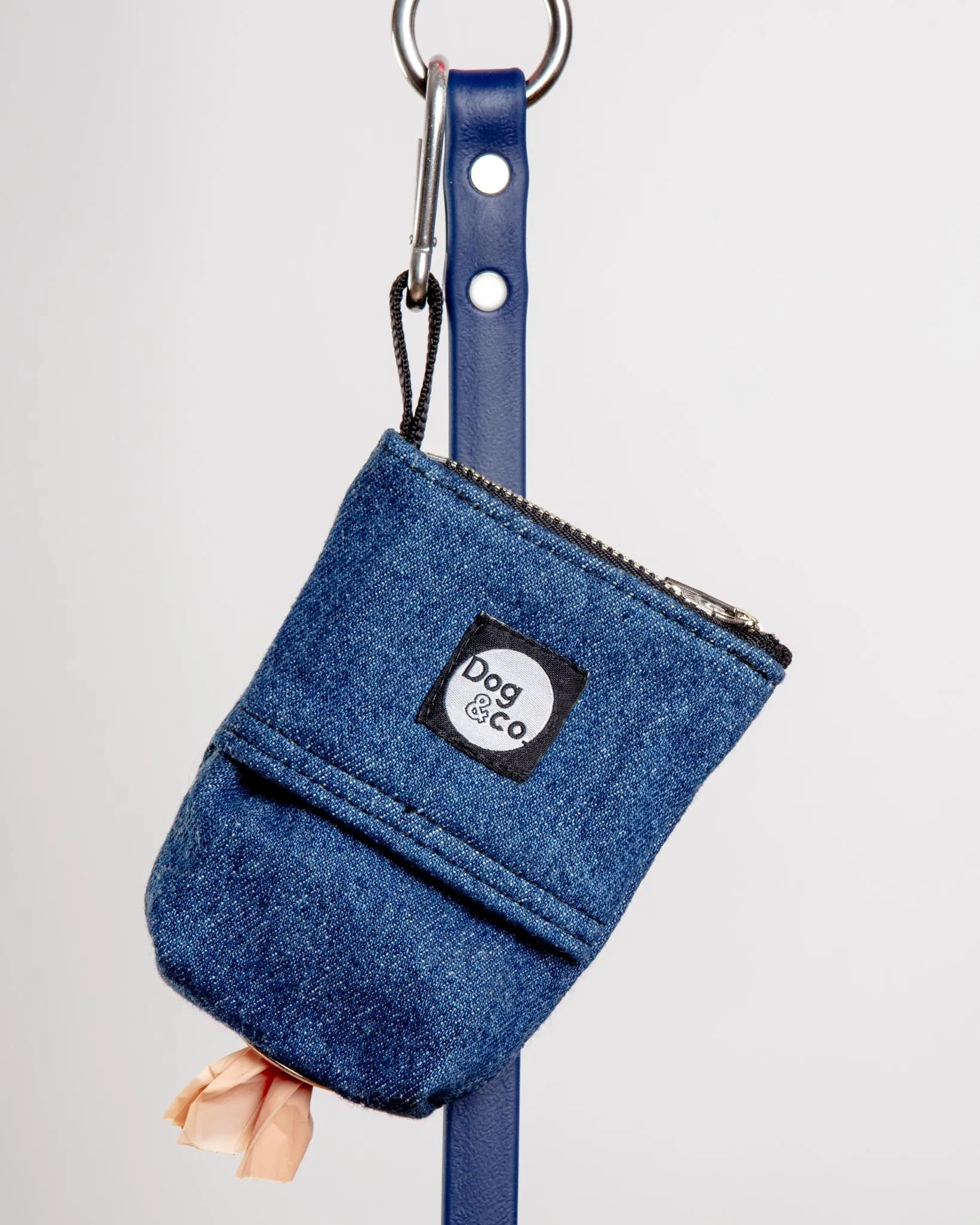 Good Girl Bag Treat   Poop Bag Holder in Denim   Black (Made in NYC)