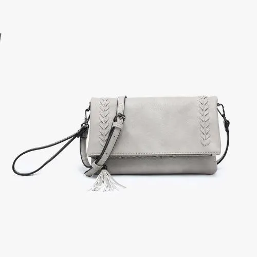 Grey Isadora Tassel Crossbody