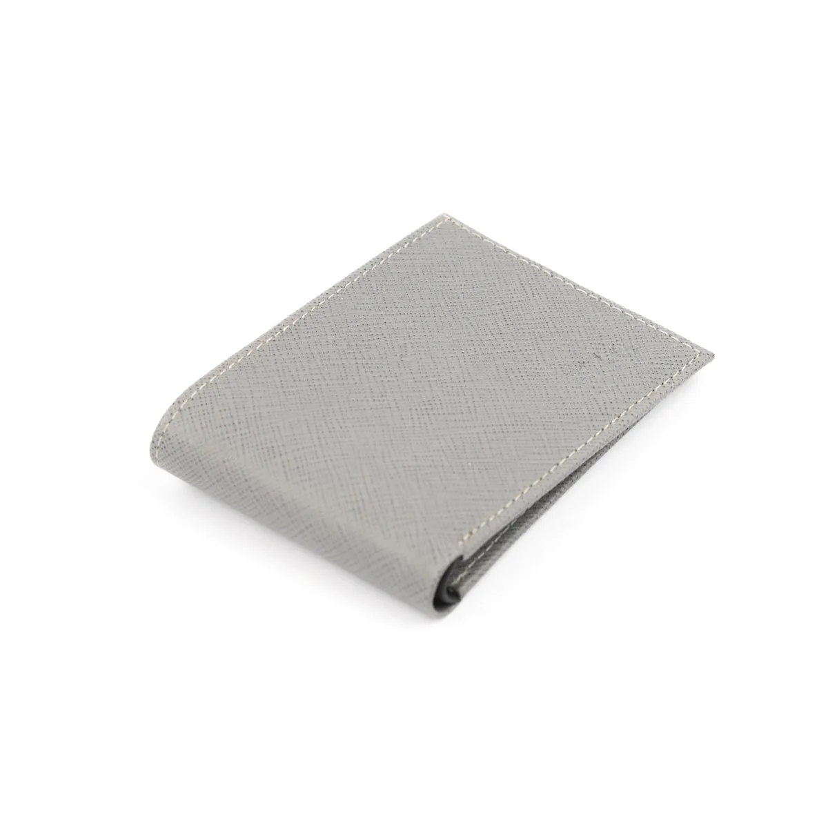 Grey Saffiano Leather Wallet