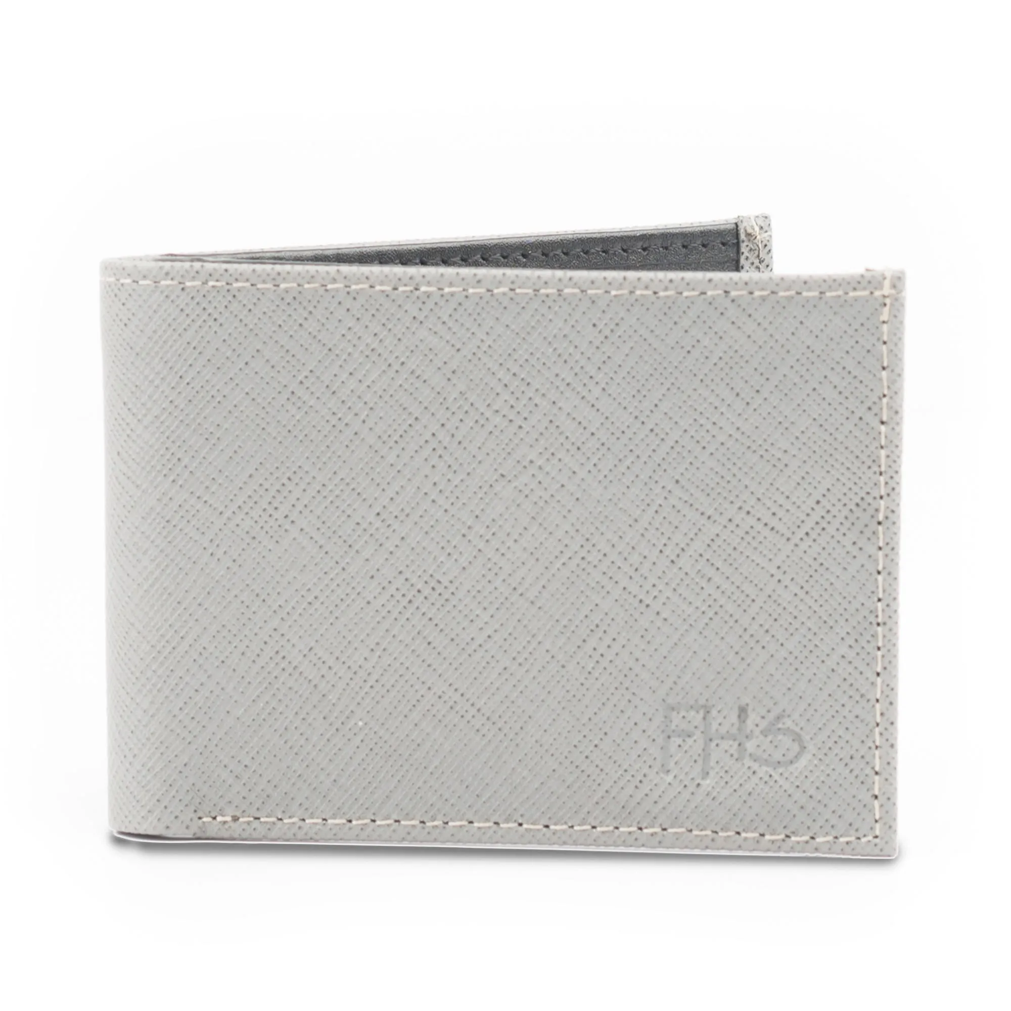 Grey Saffiano Leather Wallet