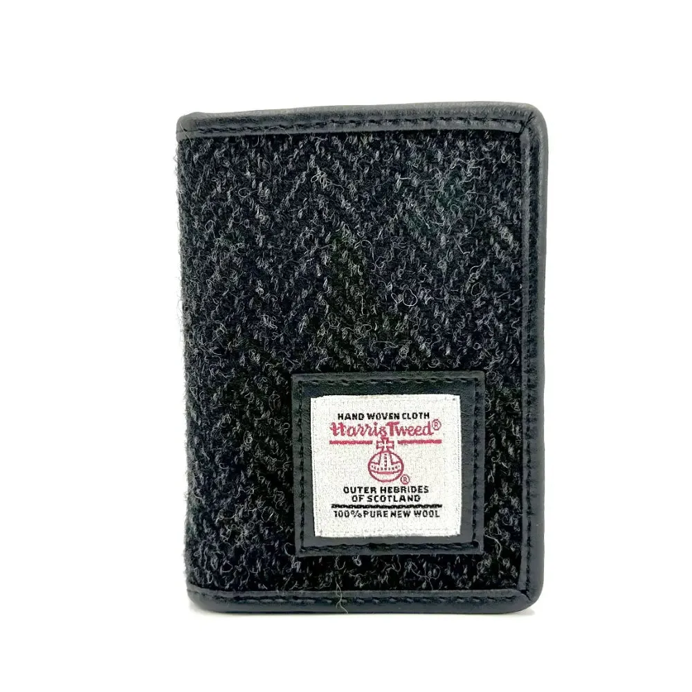 Harris Tweed Card Holder - Charcoal