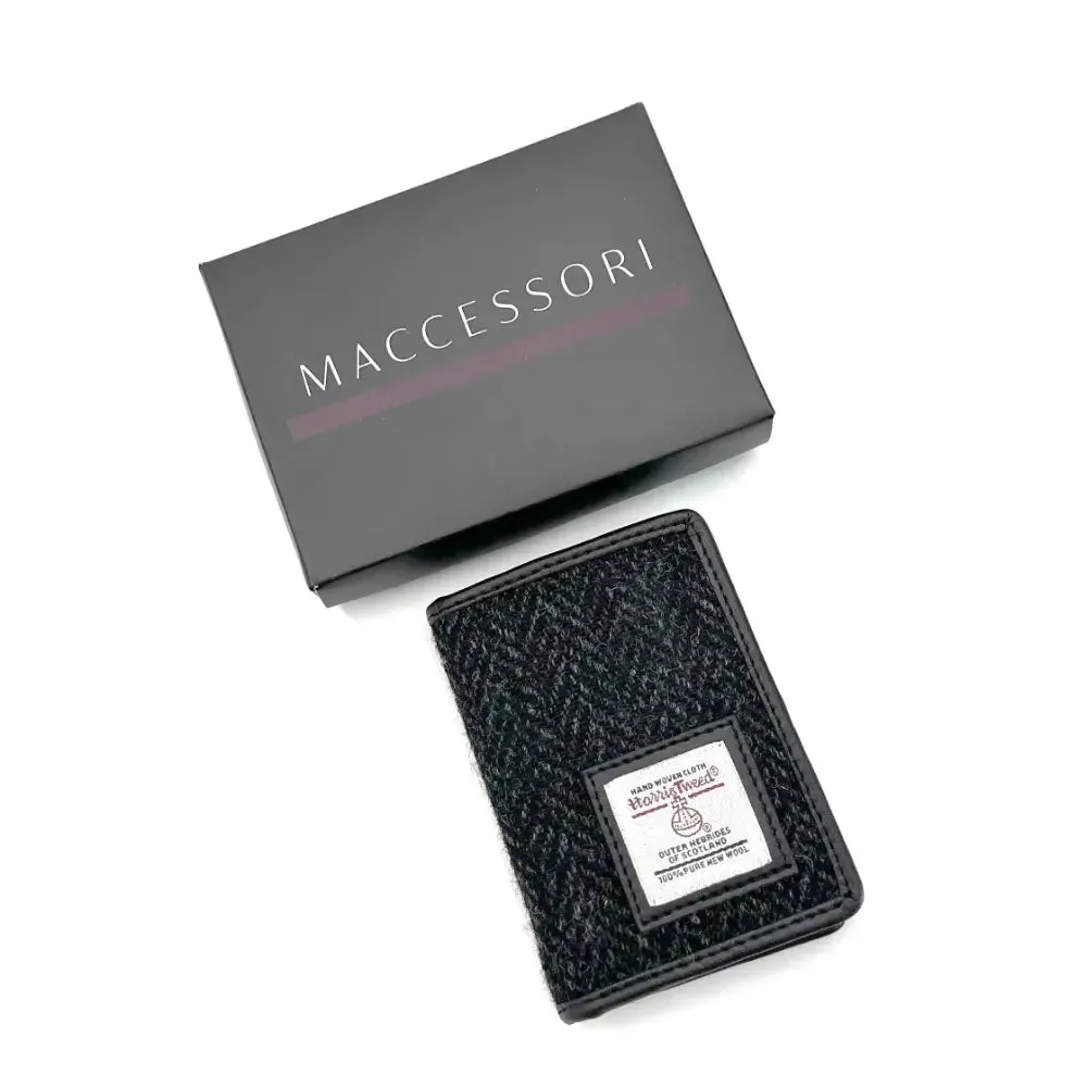 Harris Tweed Card Holder - Charcoal