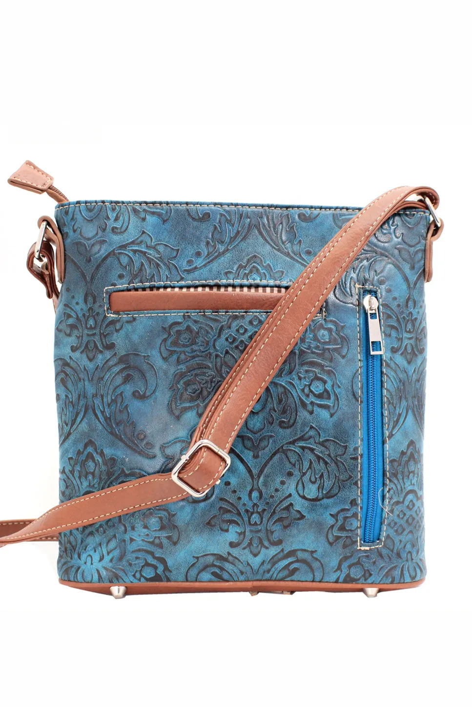 Heat of the Moment Turquoise/Tan Messenger Bag