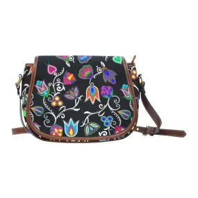 Indigenous Paisley - Black Saddle Bag/Large