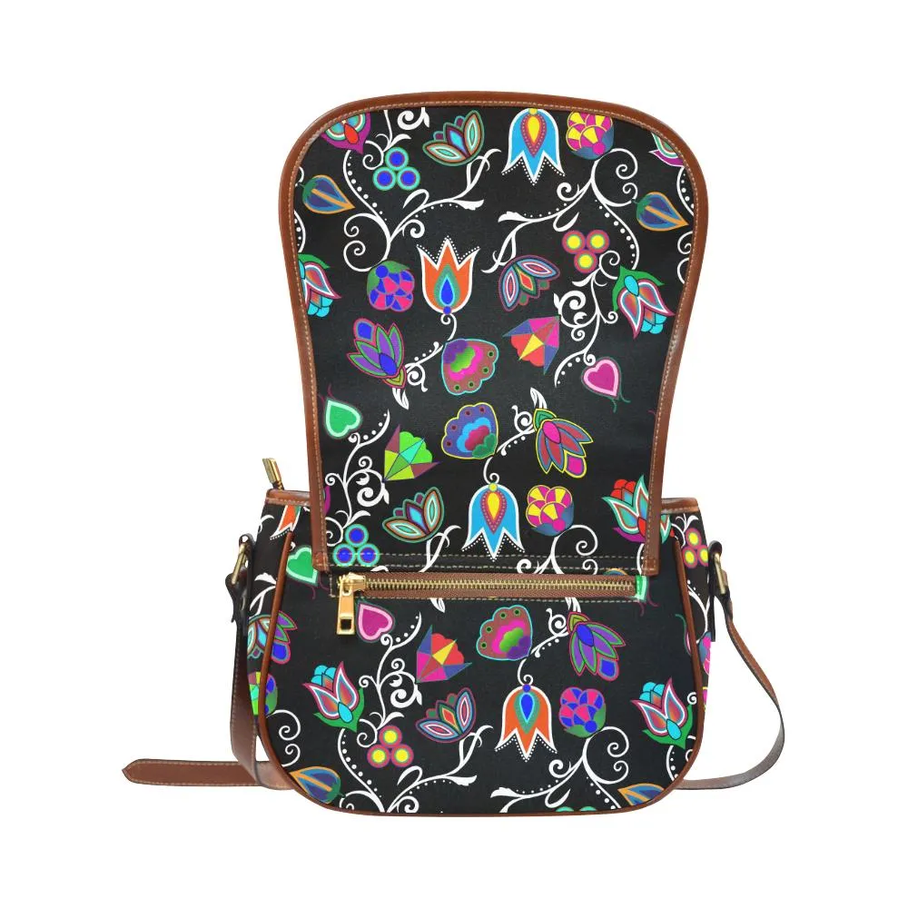 Indigenous Paisley - Black Saddle Bag/Large