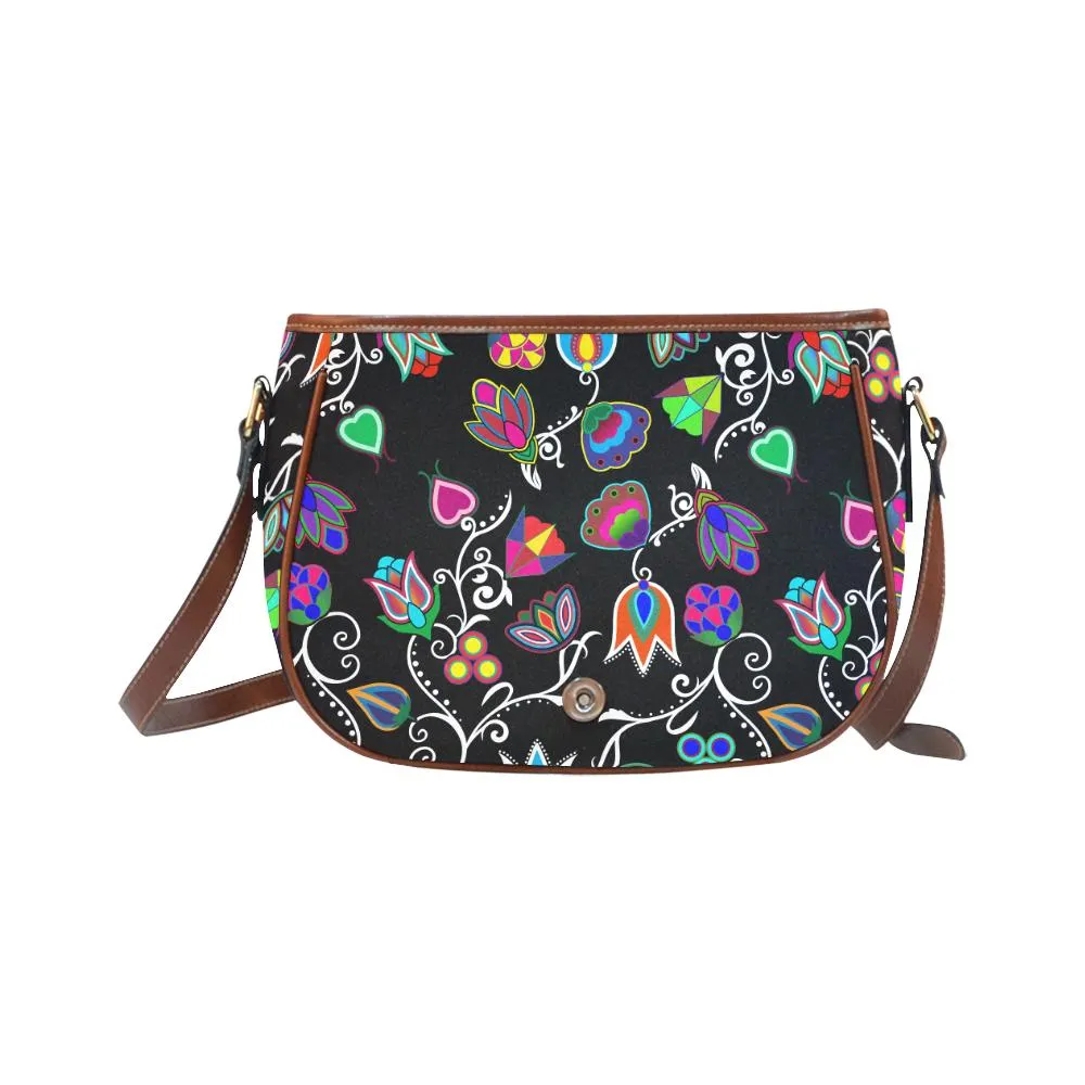 Indigenous Paisley - Black Saddle Bag/Large