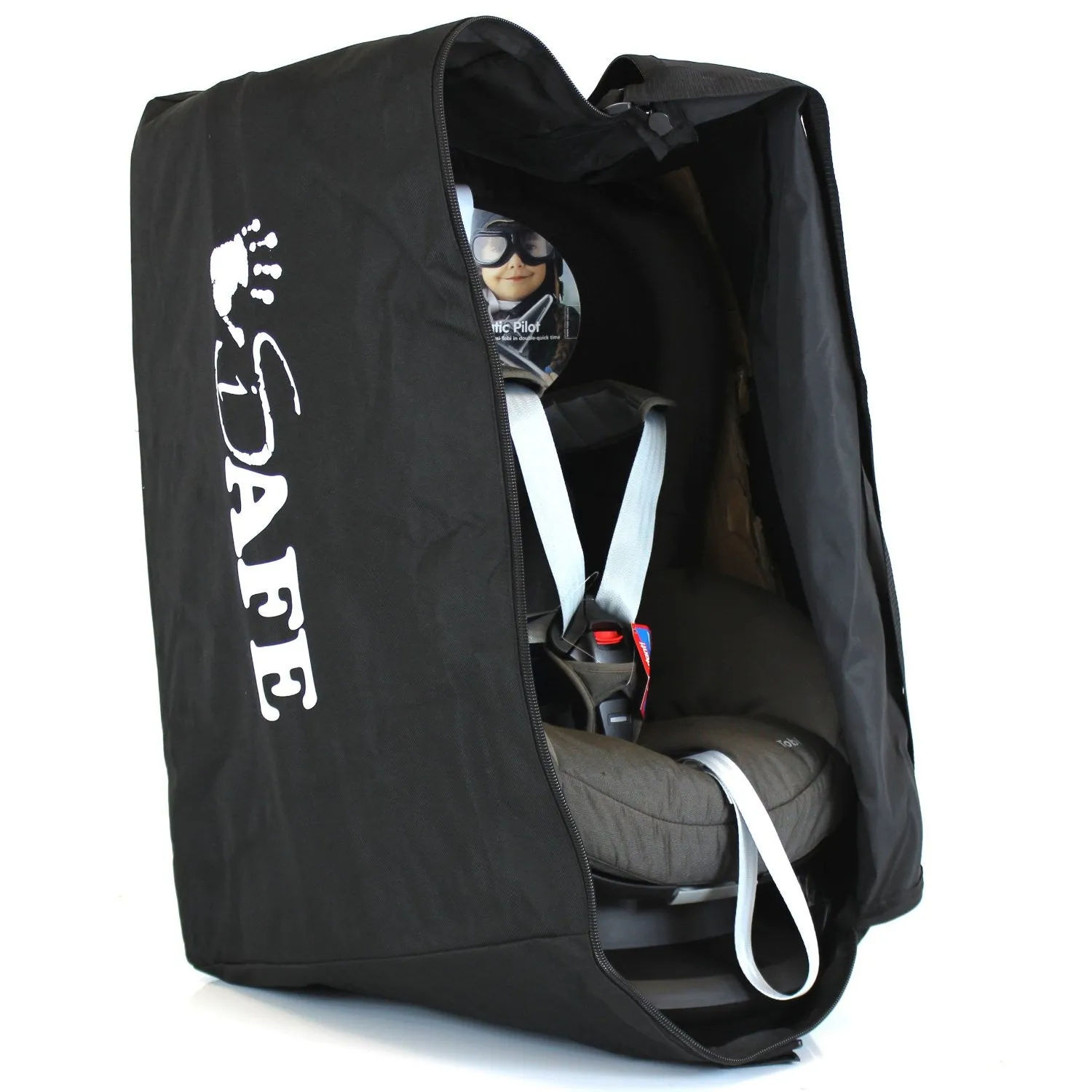 iSafe Universal Carseat Travel / Storage Bag For Caretero Spider Car Seat (Black/Red)