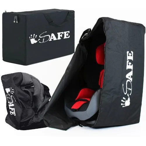 iSafe Universal Carseat Travel / Storage Bag For Caretero Spider Car Seat (Black/Red)