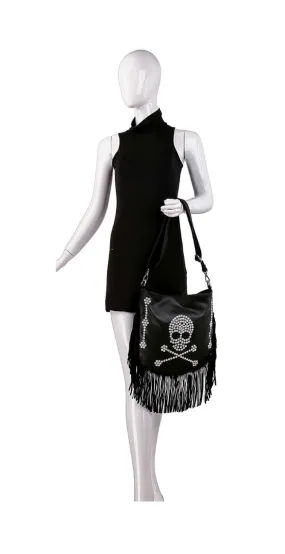 Jolly Roger Fringe Skull Handbag