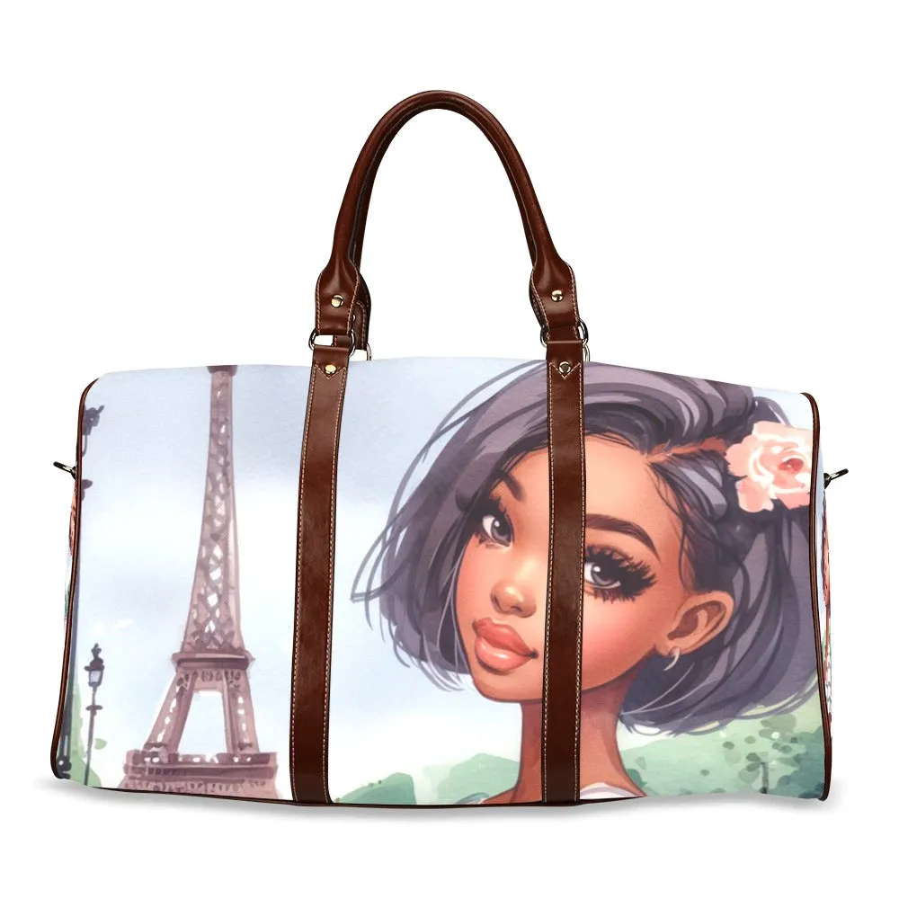 Just a Girl Who Loves Travelling Girl 2 Waterproof Travel Bag/Small (Model 1639)