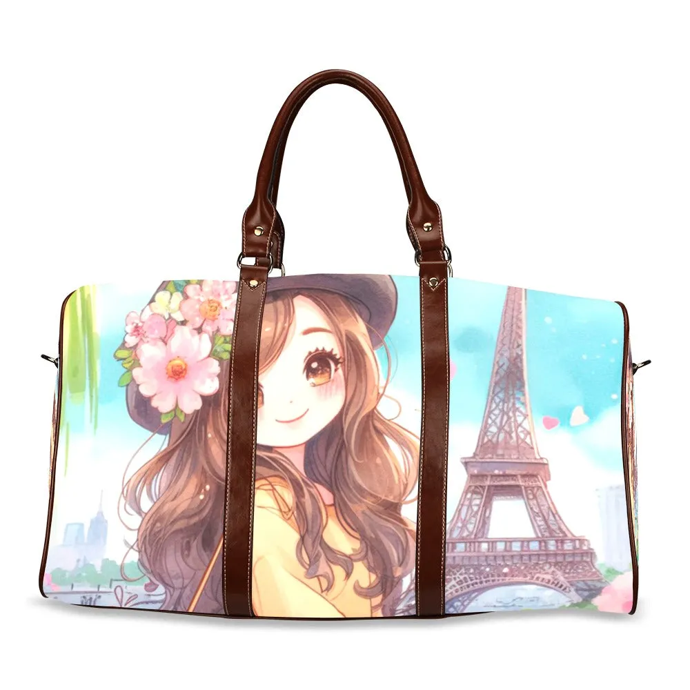 Just a Girl Who Loves Travelling Girl 6 Waterproof Travel Bag/Small (Model 1639)