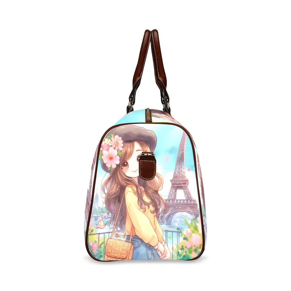 Just a Girl Who Loves Travelling Girl 6 Waterproof Travel Bag/Small (Model 1639)