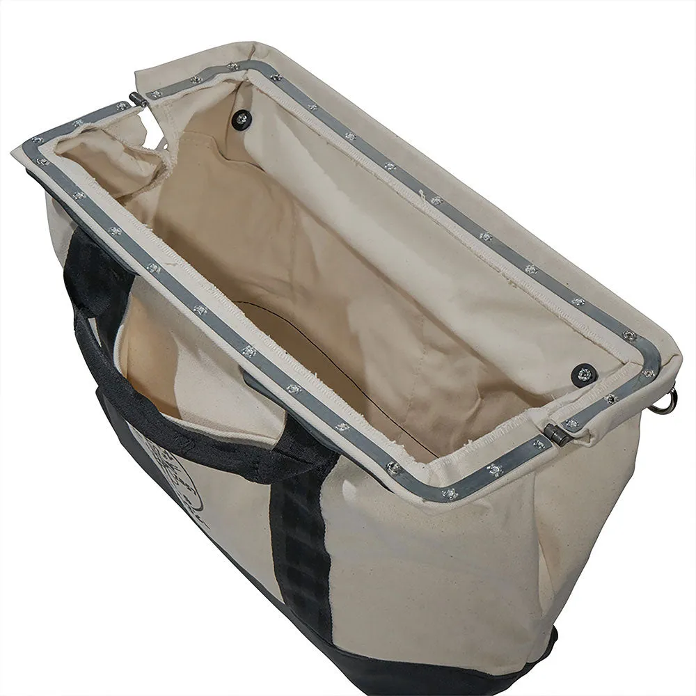 Klein Tools 5003-20 Canvas Tool Bag with Leather Bottom, 20"