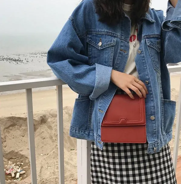 [Korean Style] Geko Flap Square Crossbody Bag