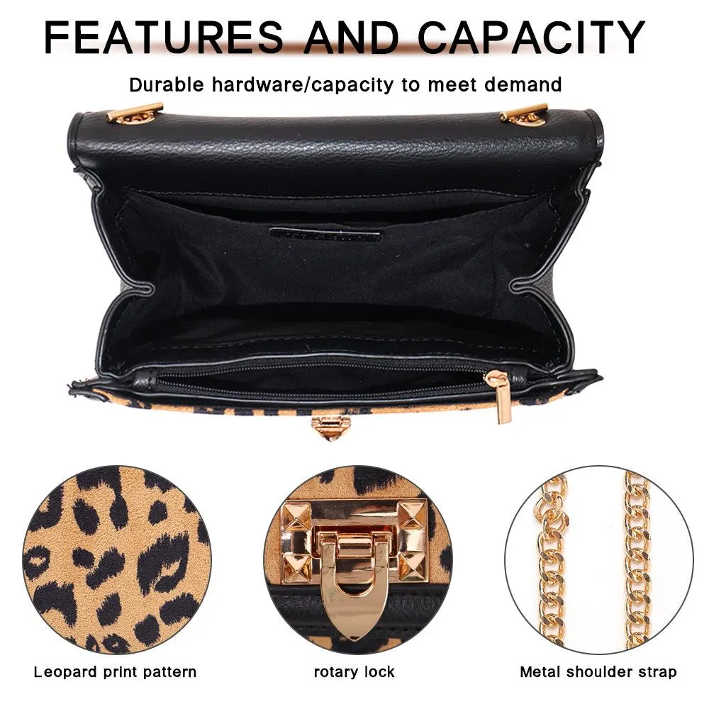 Ladies Leopard Flap Small Shoulder Bag TZBG0505