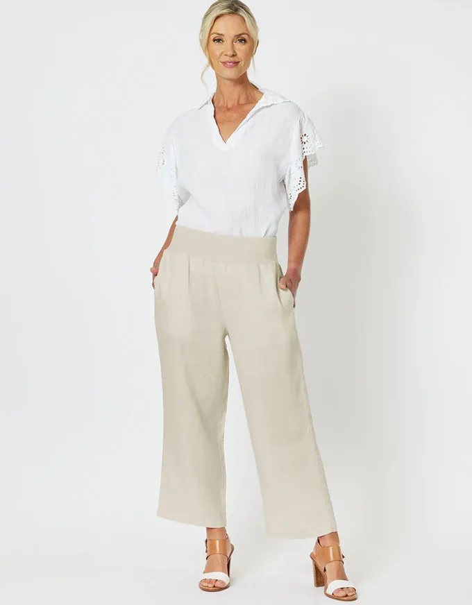 Lara Wide Leg Pant Natural