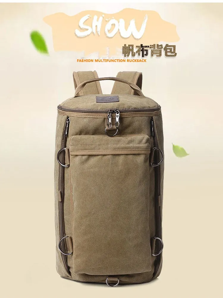 Large capacity retro travel backpack for boys