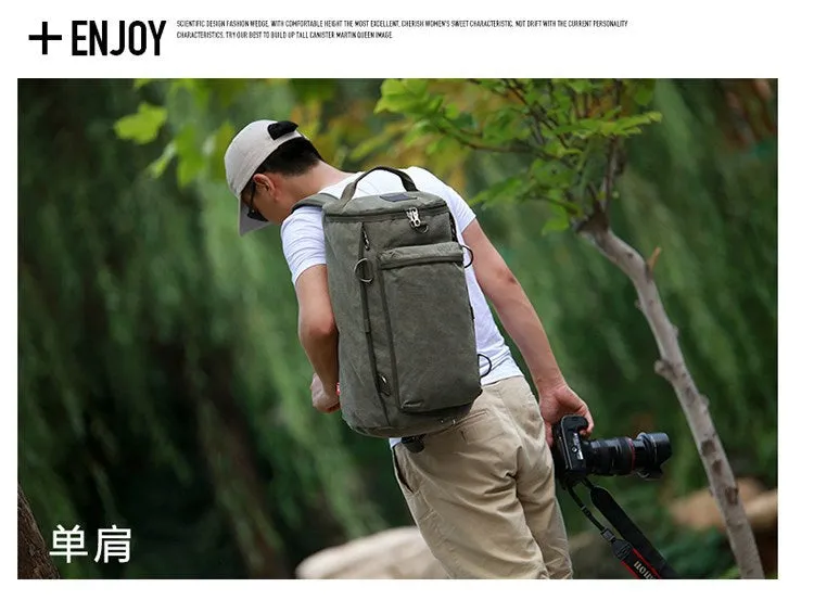 Large capacity retro travel backpack for boys