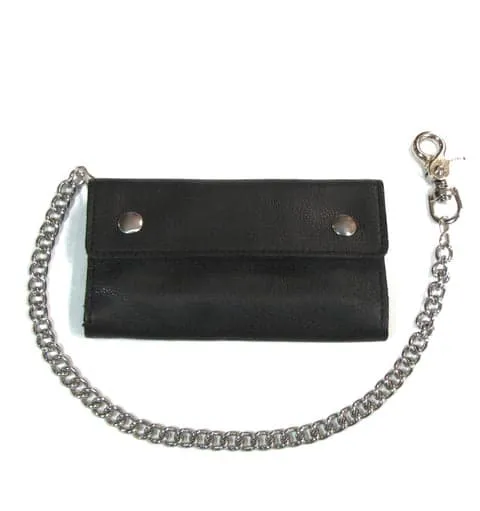 Large Soft Bi-Fold Wallet w/ Chain