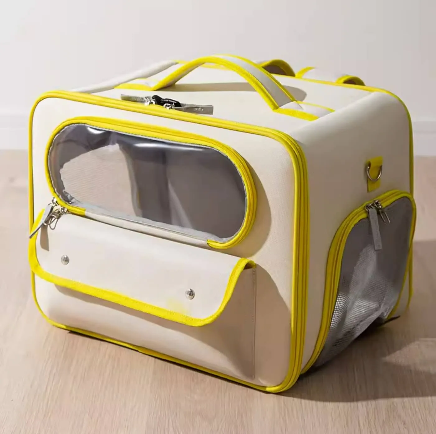 Large Space Pet Carrier Bag Travel Container for Cats Small Dogs