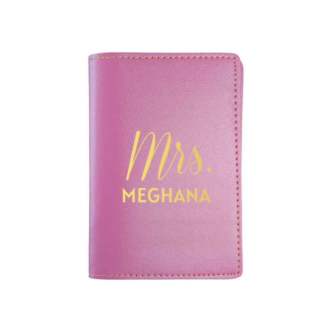 Leather Passport Case Personalized for couples MRS - Anniversary Gift