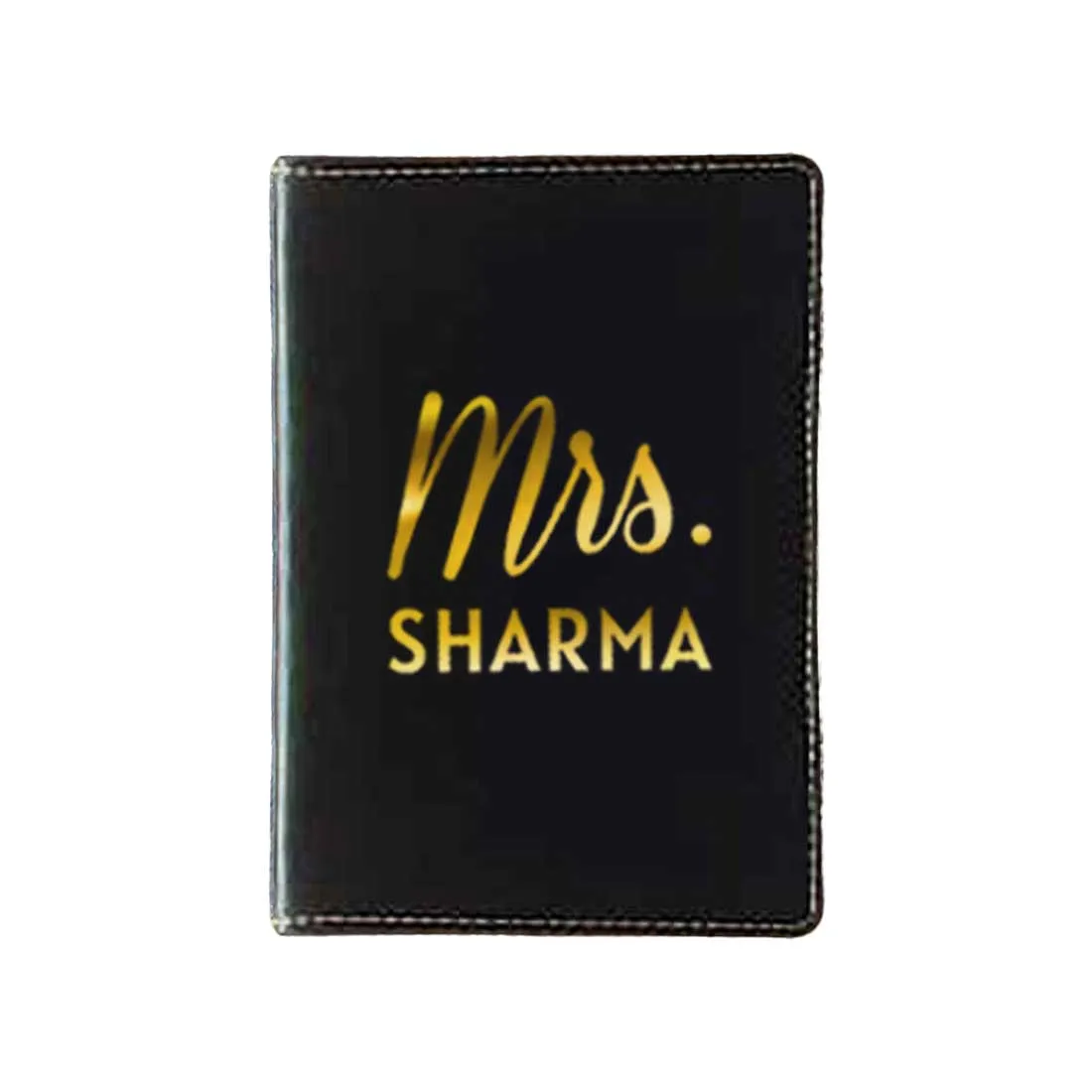 Leather Passport Case Personalized for couples MRS - Anniversary Gift