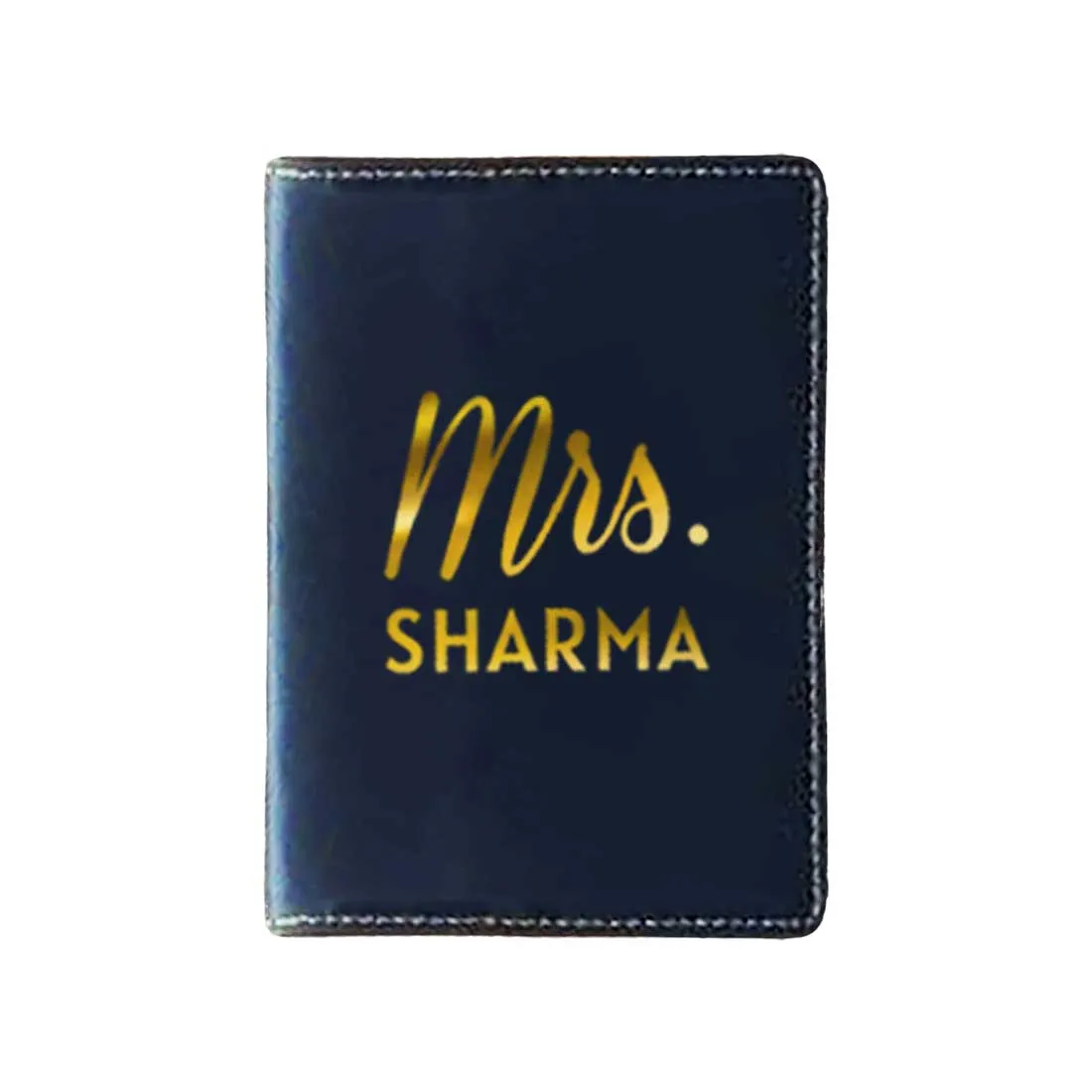 Leather Passport Case Personalized for couples MRS - Anniversary Gift