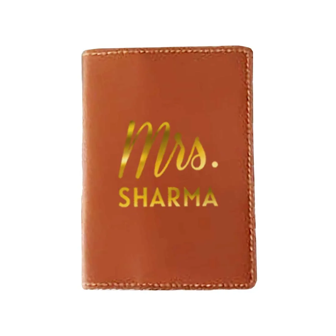 Leather Passport Case Personalized for couples MRS - Anniversary Gift