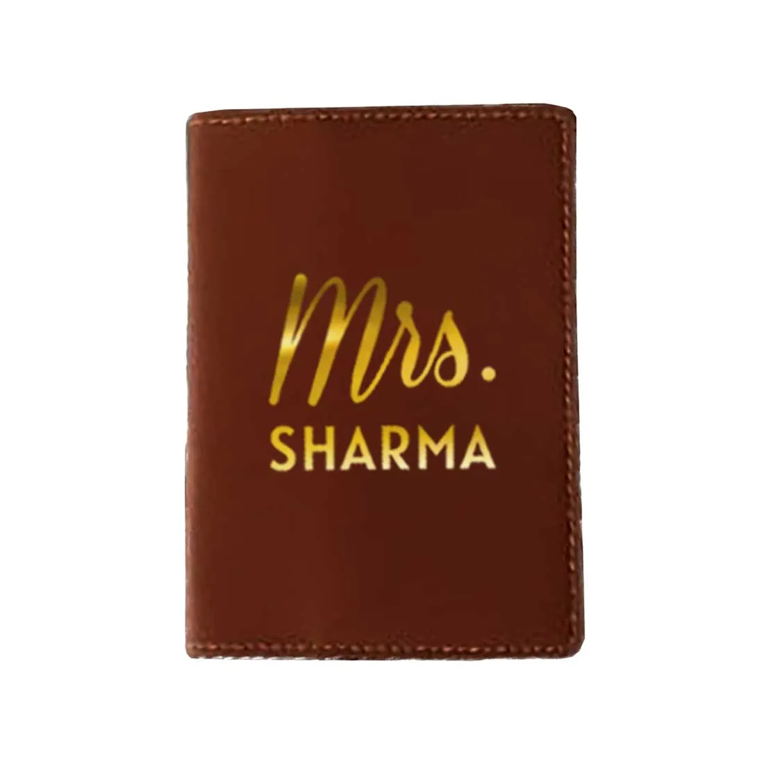 Leather Passport Case Personalized for couples MRS - Anniversary Gift